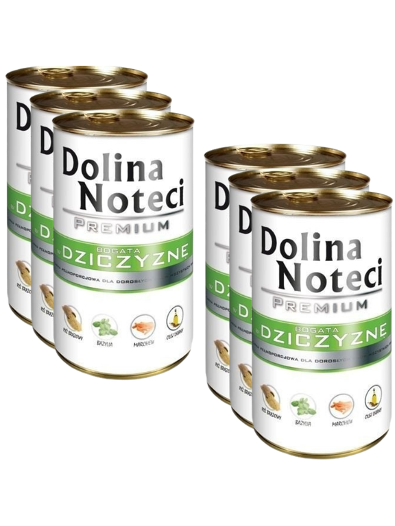 Dolina Noteci PREMIUM bogata w dziczyznę 6 x 400g