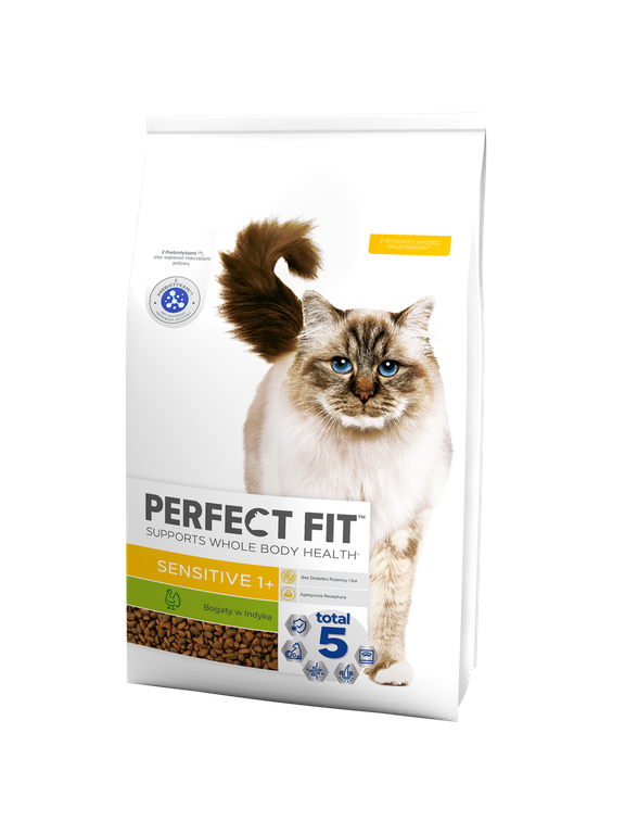 Perfect Fit™ - sucha karma pełnoporcjowa dla dorosłych kotów, bogata w indyka 7 kg