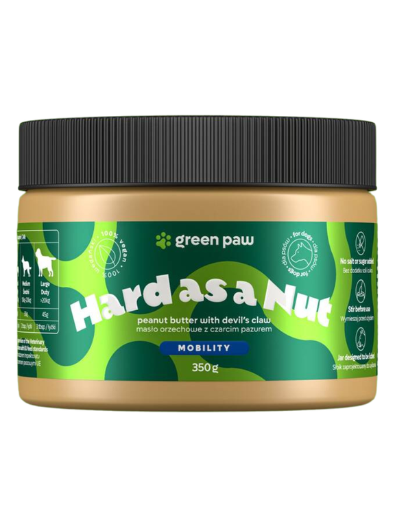 Green Paw Hard as a Nut 350g - Masło orzechowe z czarcim pazurem dla psów