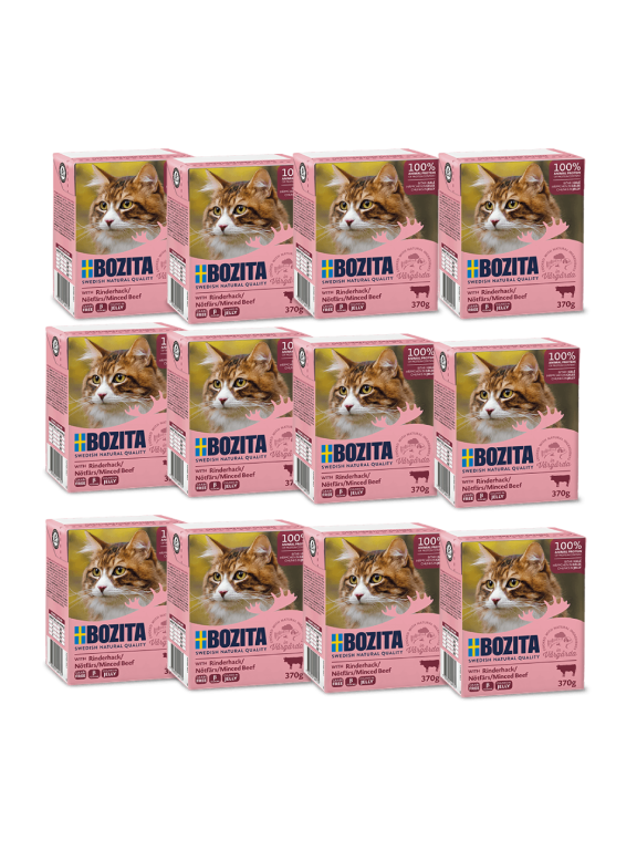 BOZITA Cat Siekana Wołowina W Galaretce 12x370g