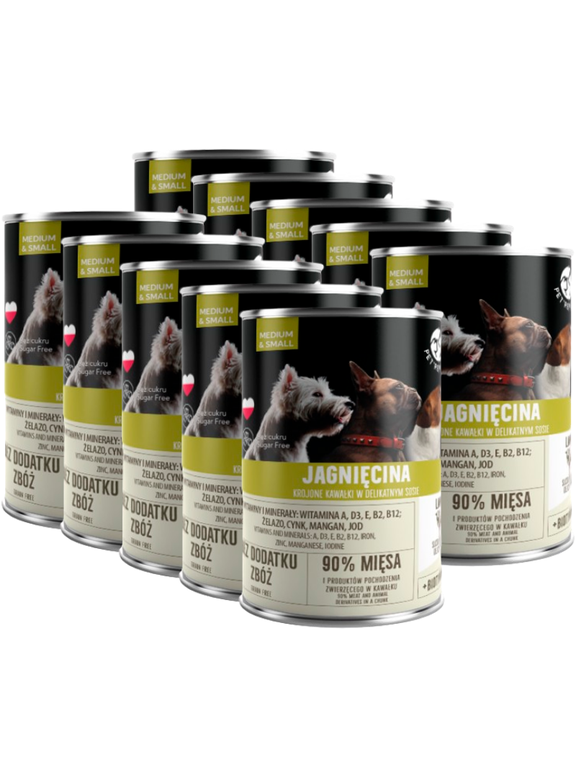 PetRepublic kawałki w sosie z jagnięciną 10x400g dla psa