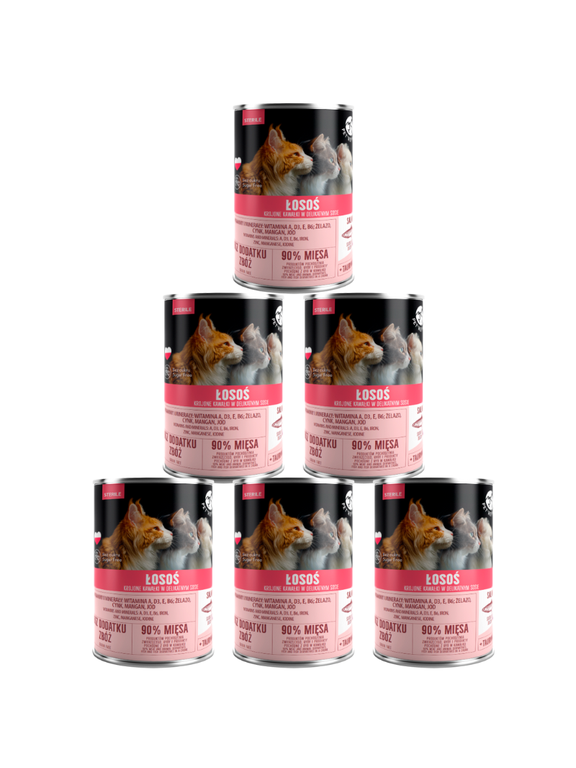PetRepublic kawałki w sosie z łososiem (steril) 6x400g