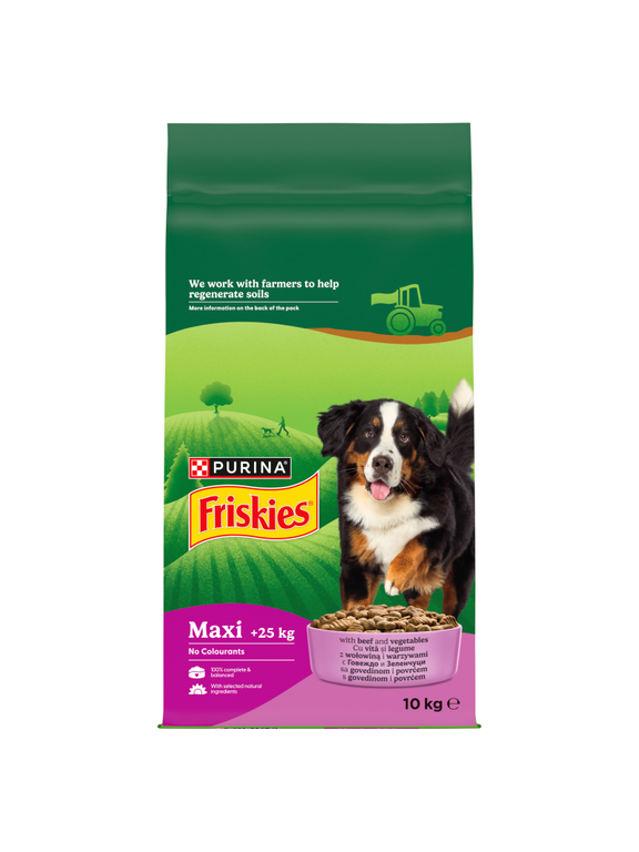 Friskies Maxi Karma dla dorosłych psów z wołowiną i warzywami 10 kg
