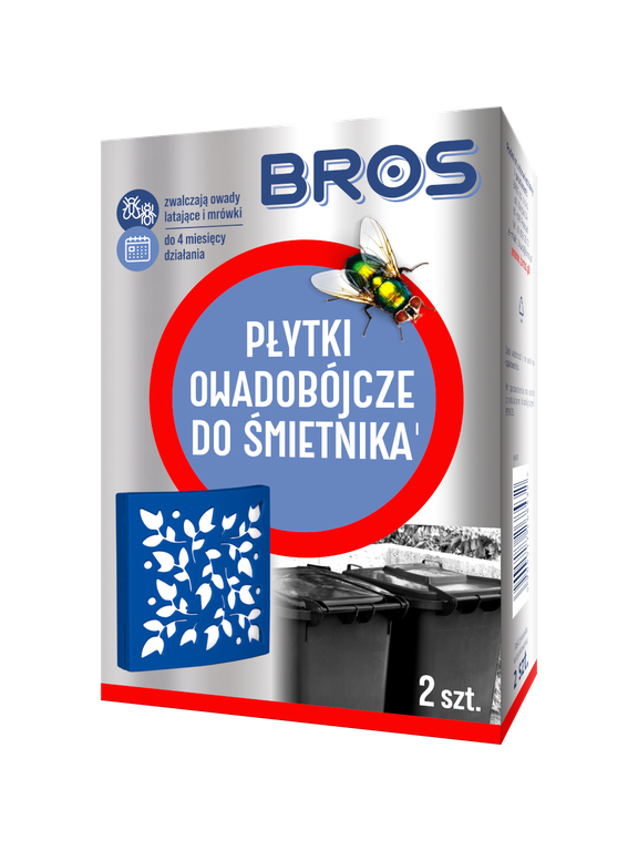 BROS - Płytki owadobójcze do śmietnika 2szt.