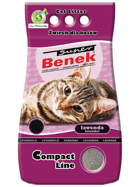 SUPER BENEK Żwirek Compact Lawenda 10l