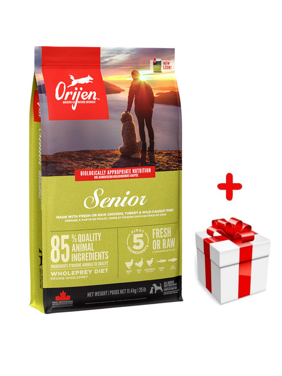 ORIJEN Dog Senior 11,4kg + niespodzianka dla psa GRATIS!
