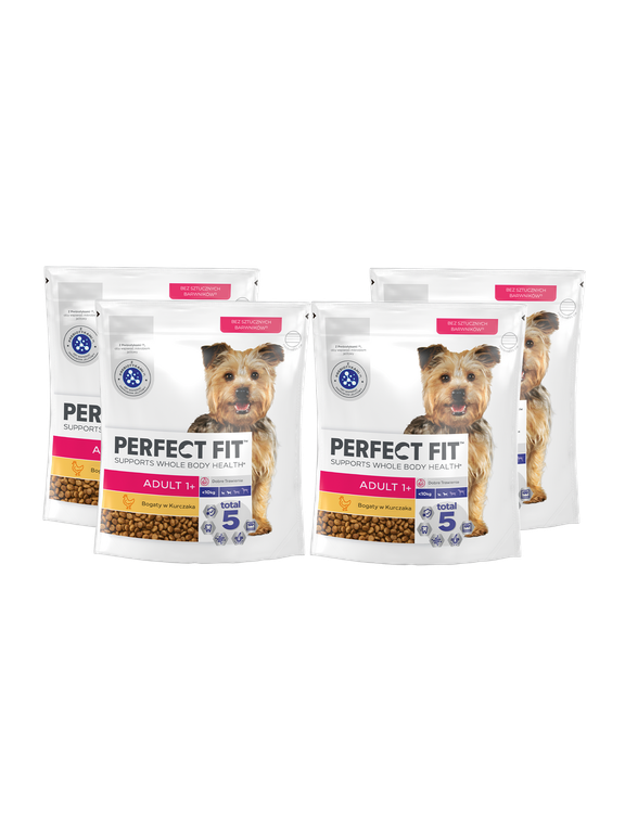 PERFECT FIT (Adult 1+) 4x825g Bogaty w kurczaka - sucha karma dla psa małej rasy