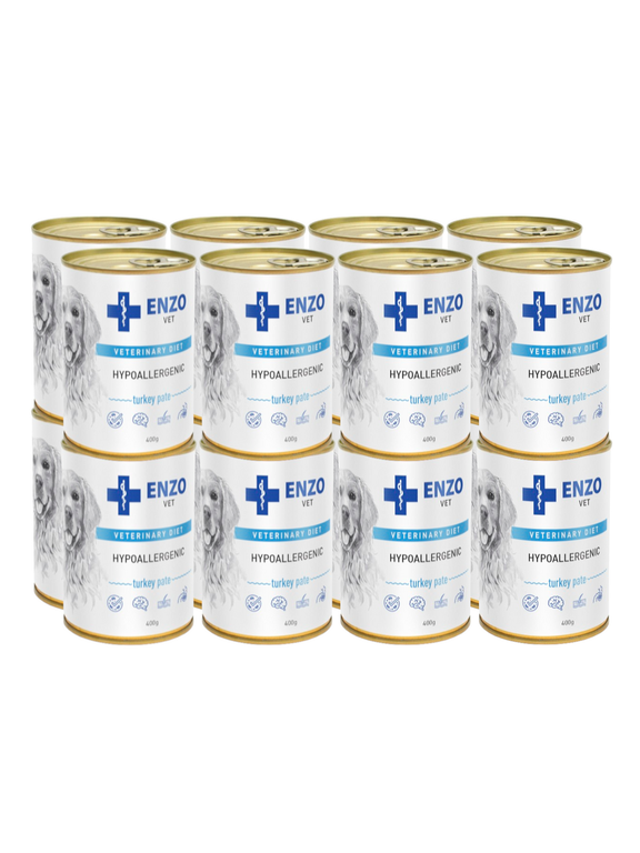 ENZO VET Hypoallergenic dieta hypoallergiczna z indykiem dla psów 16x400g