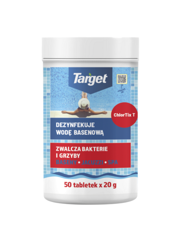 CHLORTIX T - dezyfenkuje wodę basenową 1 KG (50 X 20 GR)