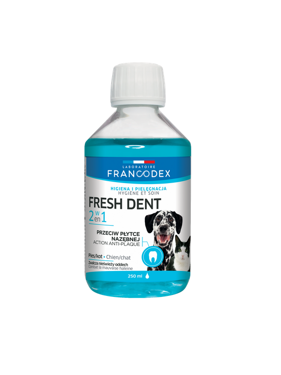 FRANCODEX Fresh dent- płyn do higieny jamy ustnej dla psów i kotów 250ml