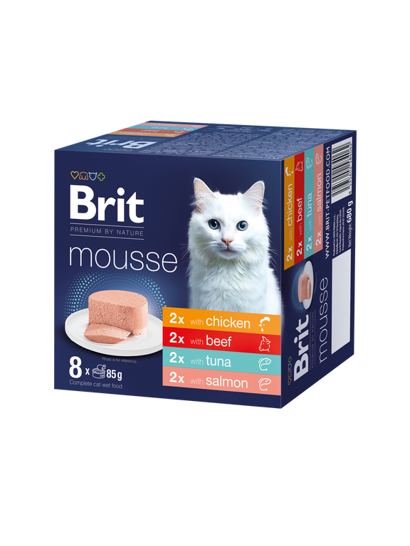 Brit Premium by Nature Cat Mousse MIX 8x85g