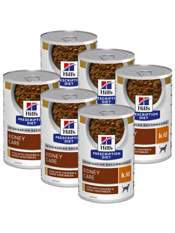 HILL'S PD Prescription Diet Canine k/d kurczak (gulasz) 6x354g- puszka