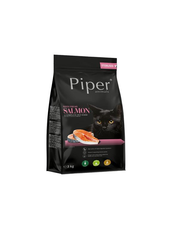 DOLINA NOTECI Piper Animals z łososiem dla kotów sterylizowanych 3kg