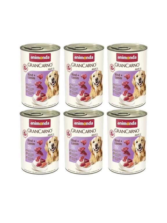 ANIMONDA GranCarno Adult Dog smak: Wołowina + jagnięcina 6x400g