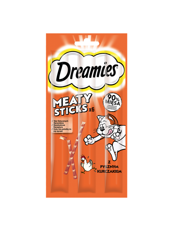 DREAMIES 30g – karma uzupełniająca dla dorosłych kotów, z pysznym kurczakiem