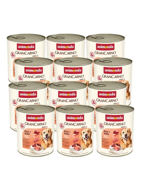 ANIMONDA GranCarno Adult Dog smak: Wołowina + kurczak  12 x 800g
