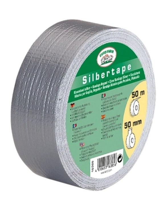 Kerbl Bandaż Silbertape do racic i kopyt, 50 m x 50 mm, srebrny