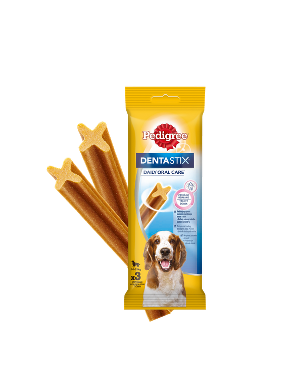 PEDIGREE DentaStix (średnie rasy) przysmak dentystyczny dla psów 3 szt. - 77g