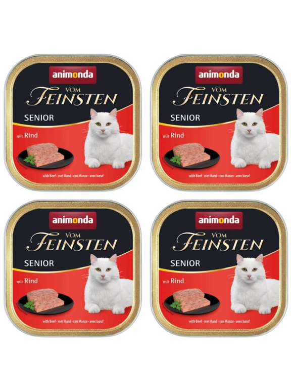 ANIMONDA Vom Feinsten Senior Cat smak: z wołowiną 6 x 100g