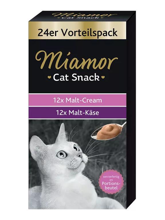 Miamor Pasta Malt Cream z serem 12x15g + Malt Cream 12x15g