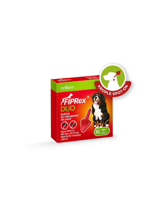 FIPREX DUO XL 402mg + 361,8 mg roztwór do nakrapiania dla psów