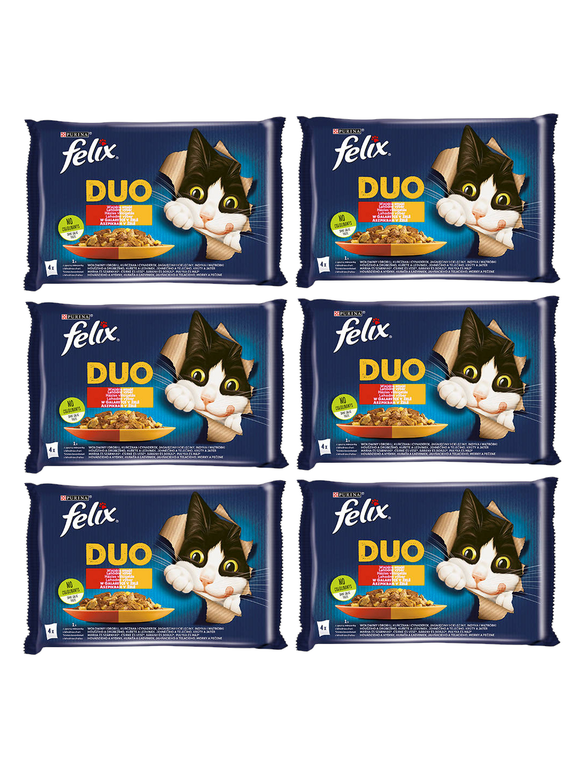 FELIX Duo Wiejskie Smaki w galaretce 12x(4x85g)