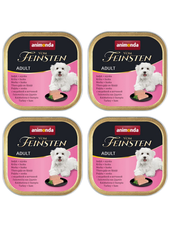 ANIMONDA Dog Vom Feinsten Adult indyk z szynką 22x150g