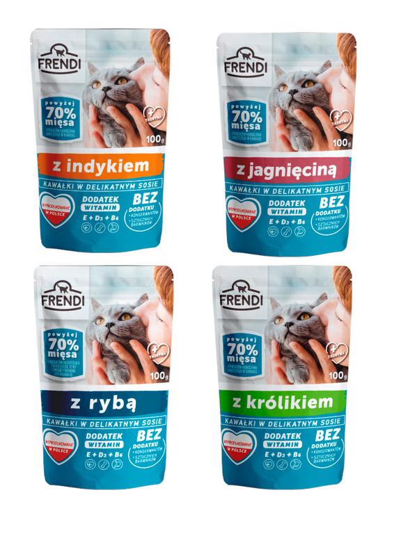 Frendi kawałki w delikatnym sosie Mix smaków 48x100g