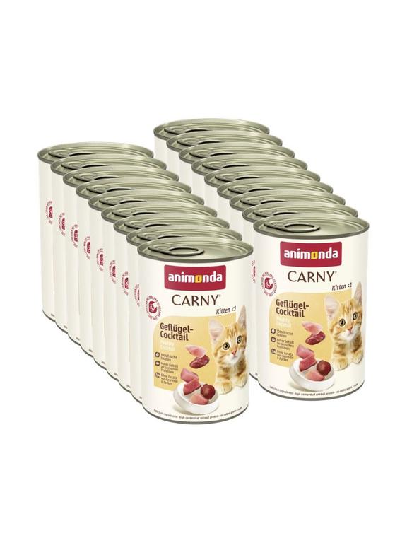 ANIMONDA Cat Carny Kitten smak: koktajl drobiowy 18x400g