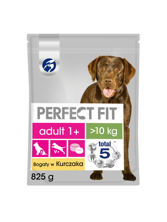 PERFECT FIT (Adult 1+) 825g Bogaty w kurczaka - sucha karma dla psa średniej i dużej rasy