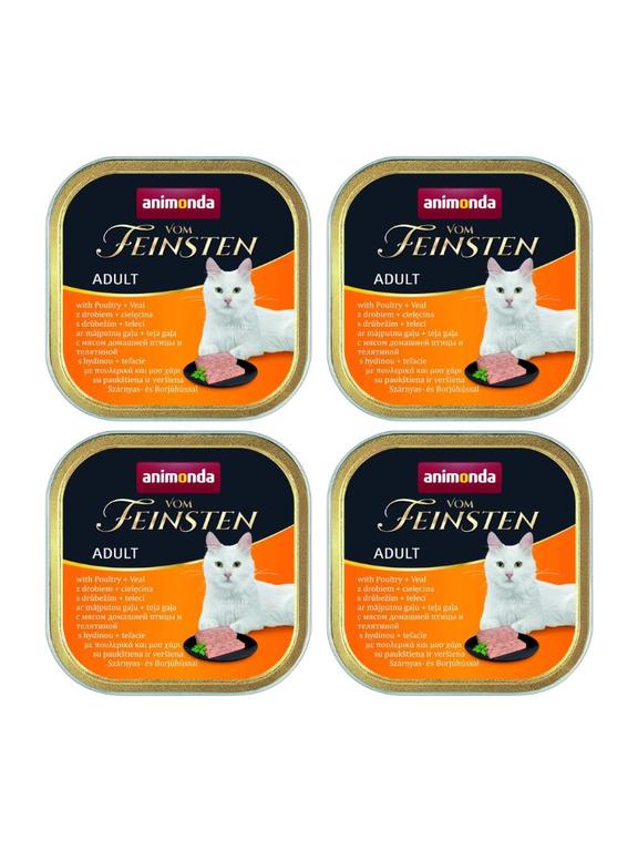 ANIMONDA Vom Feinsten Adult Cat smak: z drobiem i cielęciną 32x100g SUPER CENA