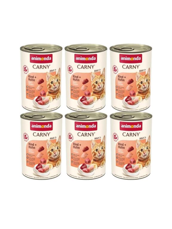 ANIMONDA Cat Carny Adult smak: wołowina i kurczak 6 x 400g