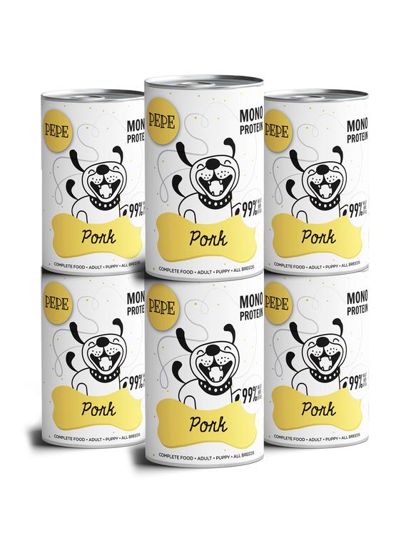 PEPE MONO PROTEIN Pork (wieprzowina) 6x400g