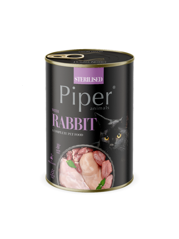 DOLINA NOTECI Piper dla kotów sterilizowanych z królikiem 400g