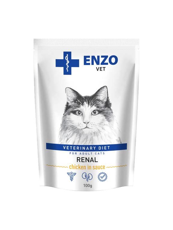 ENZO VET Renal z kurczakiem w sosie dla kotów 100g