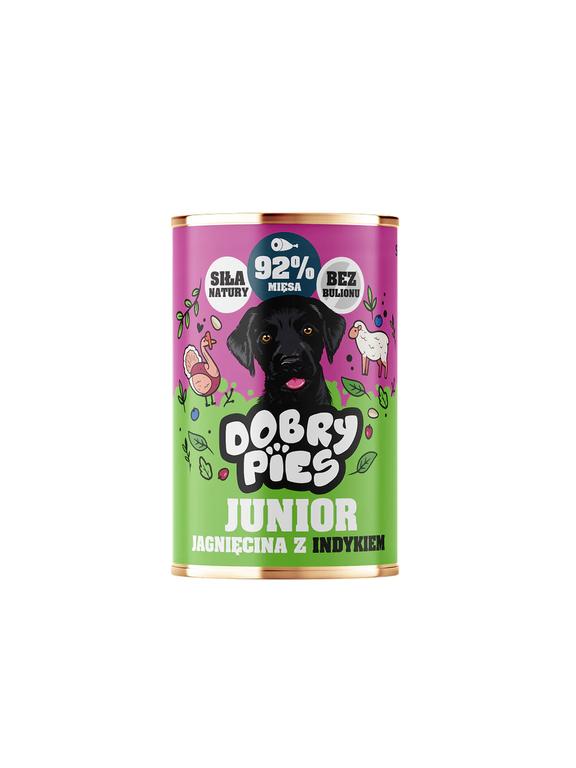 Dobry Pies Junior Jagnięcina z indykiem 400g