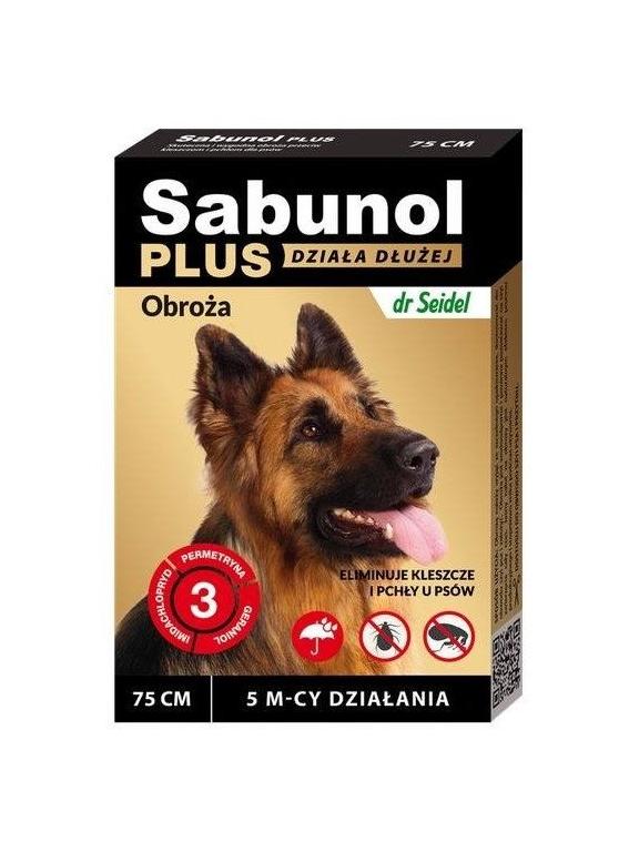 Sabunol Plus - Obroża przeciw pchłom i kleszczom dla psa 75cm
