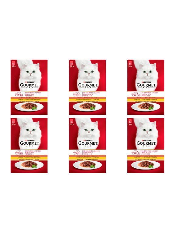 GOURMET mon Petit Pokarm dla kotów - MIX Drobiowy 72x50g