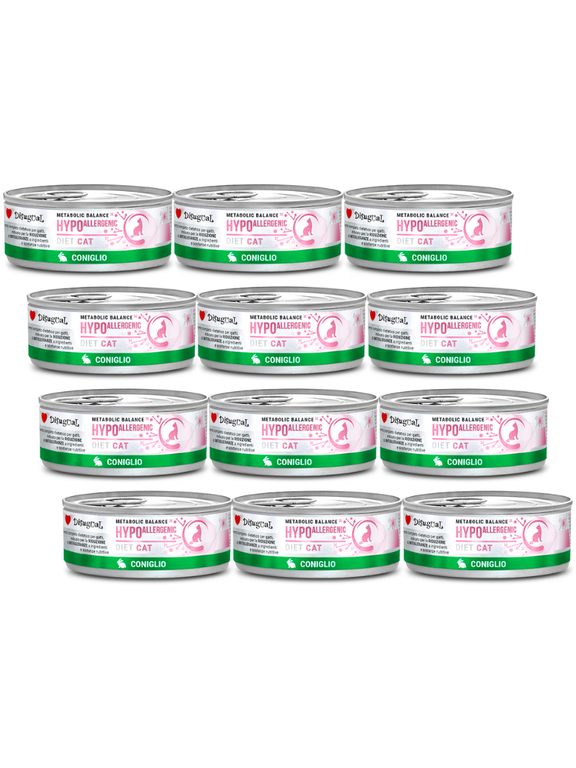 Disugual Karma mokra dla kota Weterynaryjna HYPOALLERGENIC Królik (dorosły) 12x85g