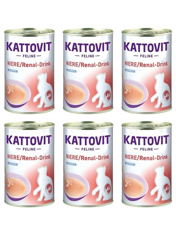 Kattovit Drink Niere/Renal kaczka 6x135ml puszka