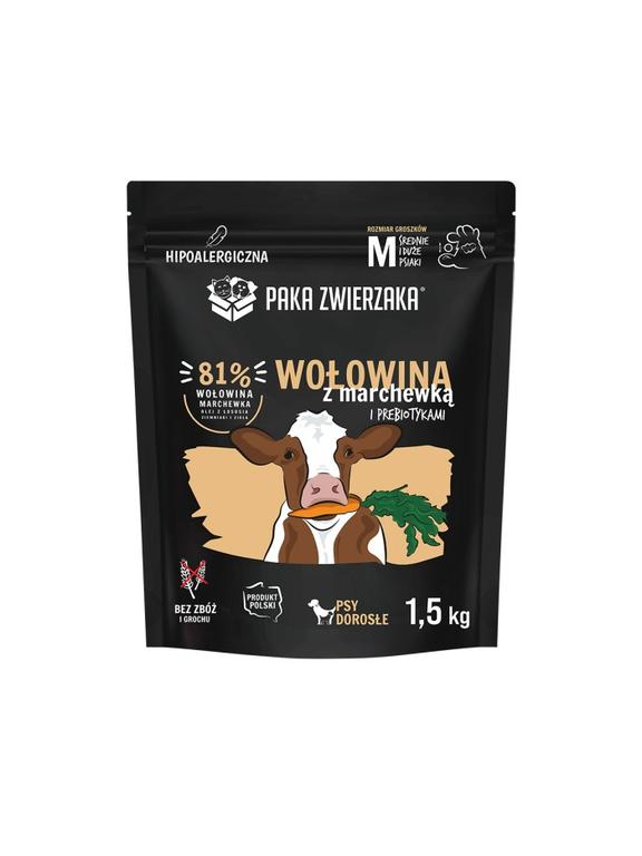 Paka Zwierzaka - Karma sucha SH Wołowina z marchewką "M" 1,5kg