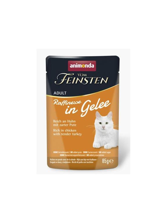 ANIMONDA Vom Feinsten Raffinesse kurczak z indykiem w galarecie 85g