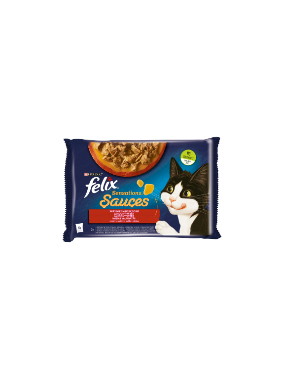 FELIX Sensations Sauce Karma dla kotów wiejskie smaki w sosie 4x85g