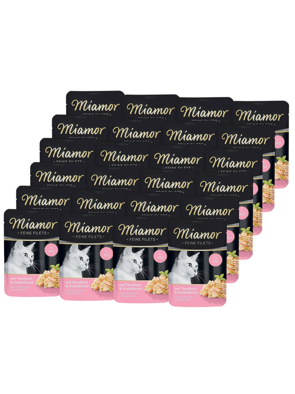 Miamor Feine Filets - mokra karma dla kota filety z tuńczyka z krabem 24x100g