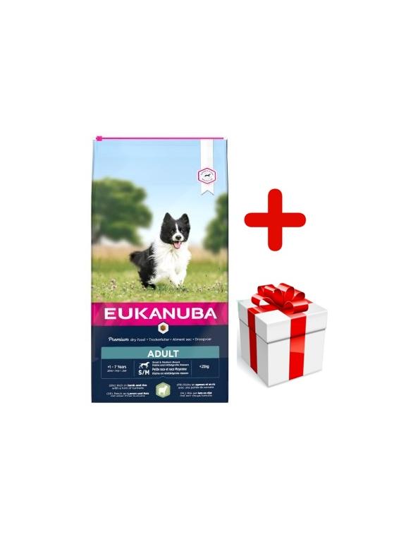 Eukanuba adult small&medium breed rich In lamb & rice 12kg + niespodzianka dla psa GRATIS!