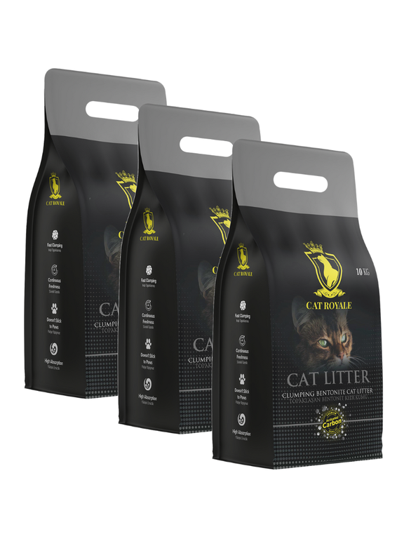 Cat Royale Activated Carbon żwirek bentonitowy 30l (3x10l)