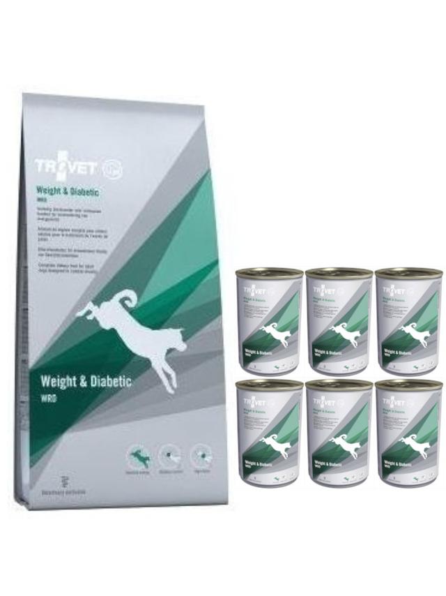 TROVET WRD Weight & Diabetic (dla psa) 12,5kg + WRD Weight & Diabetic 6x400g