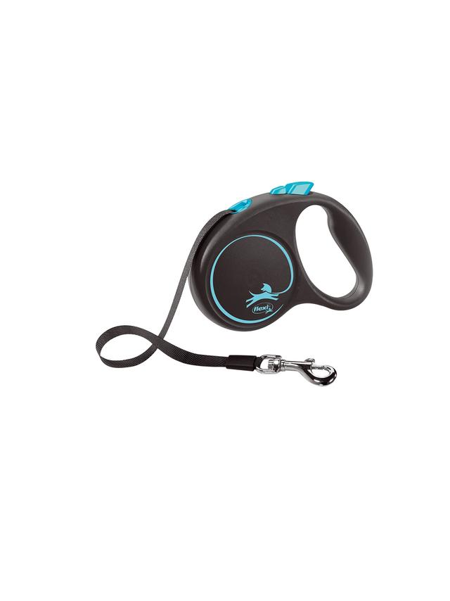 FLEXI Smycz oryginalna Black Design niebieska L - 5m do 50kg - taśma