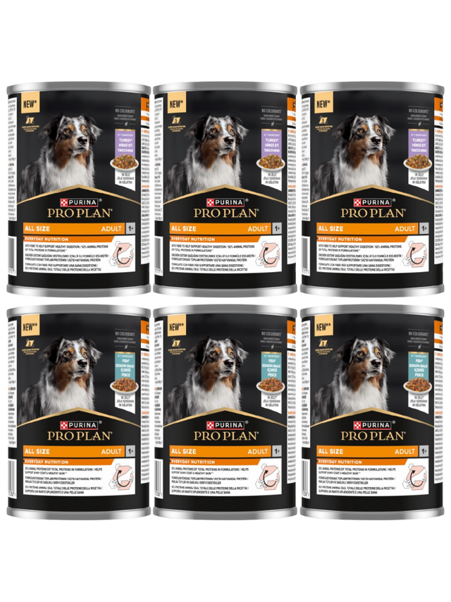 PRO PLAN Everyday Nutrition Adult Karma dla psów Mix Smaków w galaretce 6x400g