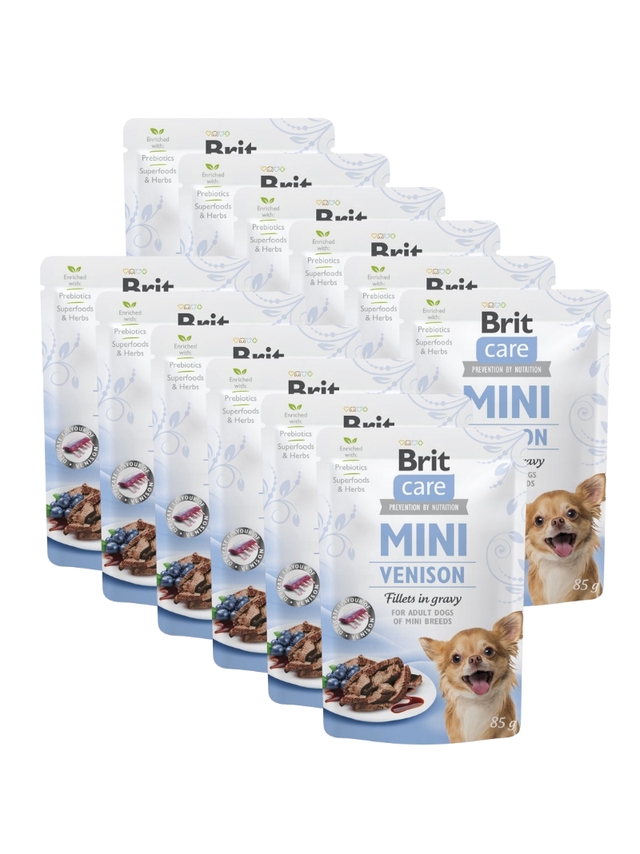 Brit Care Mini Venison fillets in gravy 12x85g